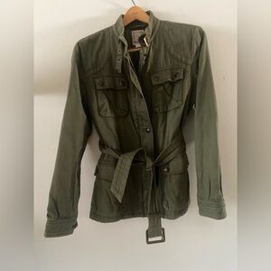 Ralph Lauren Women’s Belted Twill Field Jacket Dark Olive Size M pristine